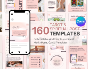 Tarot Readers fortuneteller astrology Psychic reading Healing Coach Spiritual Instagram and Facebook social media marketing posts templates
