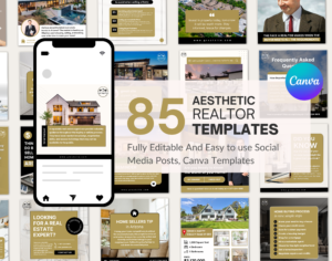 Property land Realtor Real Estate agent agency home sell broker CANVA Instagram Facebook social media marketing posts templates